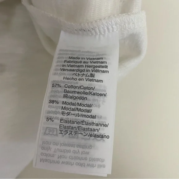 Madewell Colorblock Tipped Baby Tee Size Small 90s Inspired lettuce color hem - Picture 4 of 4